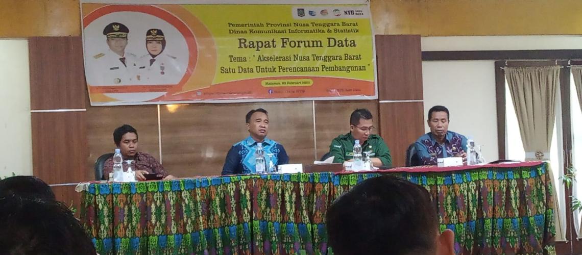 Doktor Najam Buka Rapat Forum Data "Akselerasi NTB,Satu Data Untuk Perencanaan Pembangunan"